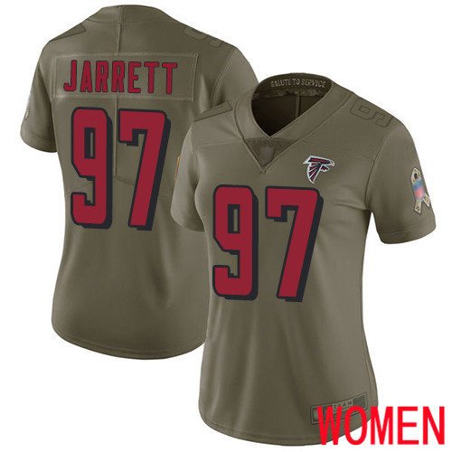 Atlanta Falcons Limited Olive Women Grady Jarrett Jersey NFL Football #97 2017 Salute to Service